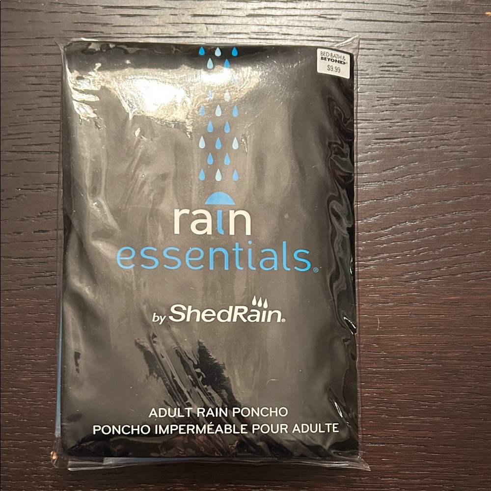 Black Adult Rain Poncho